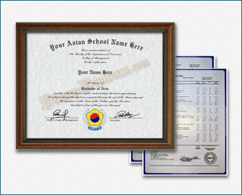 International College Diploma and Transcripts, Asian Design Int Asia 1 D+T